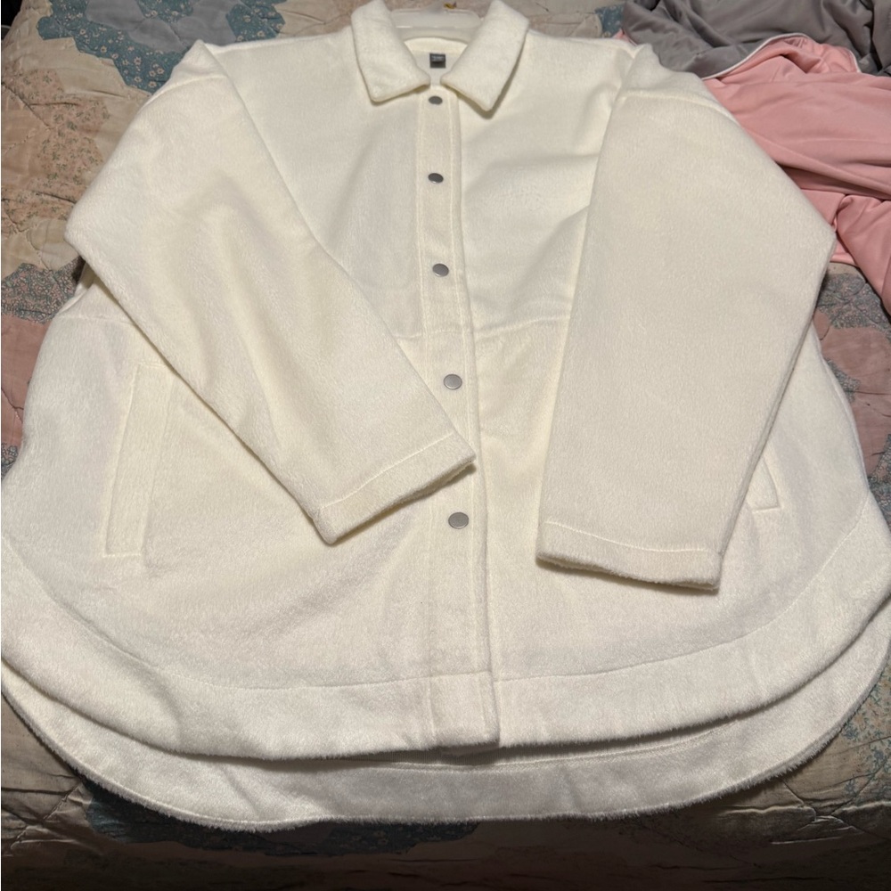 Joe Fresh Women's White Teddy Jacket